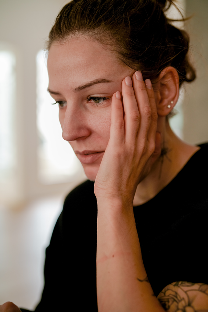woman with PTSD